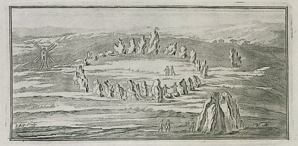 Rollright Stones. Oxfordshire/Warwickshire. KIP. From Camden's Britannia 1722